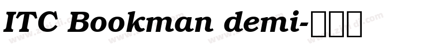 ITC Bookman demi字体转换